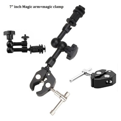 Aluminum Super Crabbing Clamp with 1/4inch 3/8inch Screw Thread for Photography