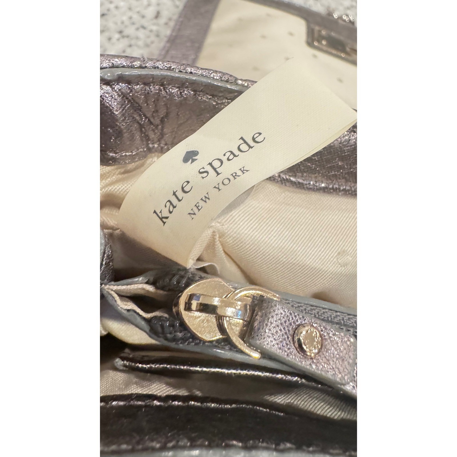 Kate Spade Sedgewick Place Fairlee MercuryMetallic Quilt Leather Convertible Bag thumbnail 2