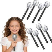 Portable Realistic Fake Microphone Prop for Karaoke, Stage, Costume, and Parties