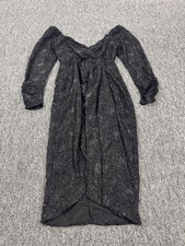 ASTR the Label Women Small Terese Black Floral Burnout Sequin Ruched Whimsigoth