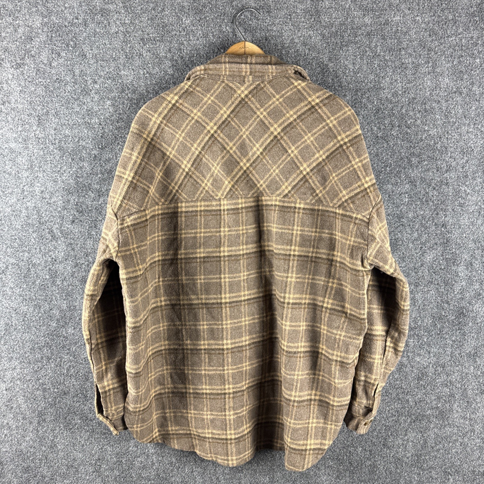 Timing Round Double Breasted Pocket Button Up Pla… - image 5