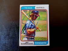 1974 Topps Autographed Jeff Burroughs Texas Rangers Baseball Card #223 '70s Auto