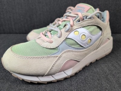 Saucony Shadow 6000 White Light Green S70672-1 Sneaker Shoe Trainer Size 10