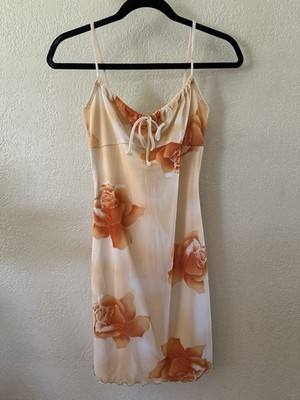 slim fit dress slacks Orange Floral Slip Midi Dress – Gabi Swimwear main image 1