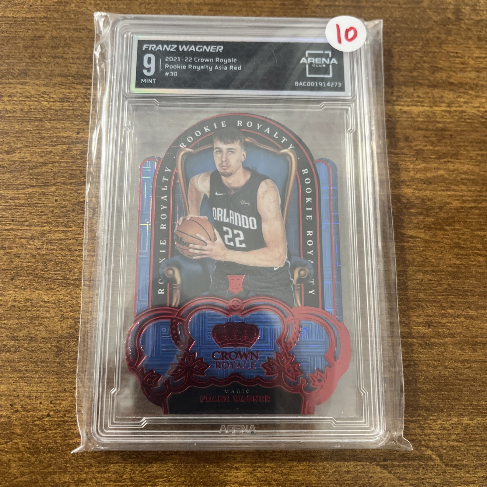 Franz Wagner 2021-22 Crown Royale Rookie RC Asia Red #30 Graded 9
