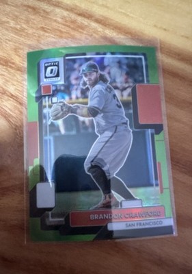 2022 Panini Donruss Optic - Brandon Crawford #168 Lime Green Prizm