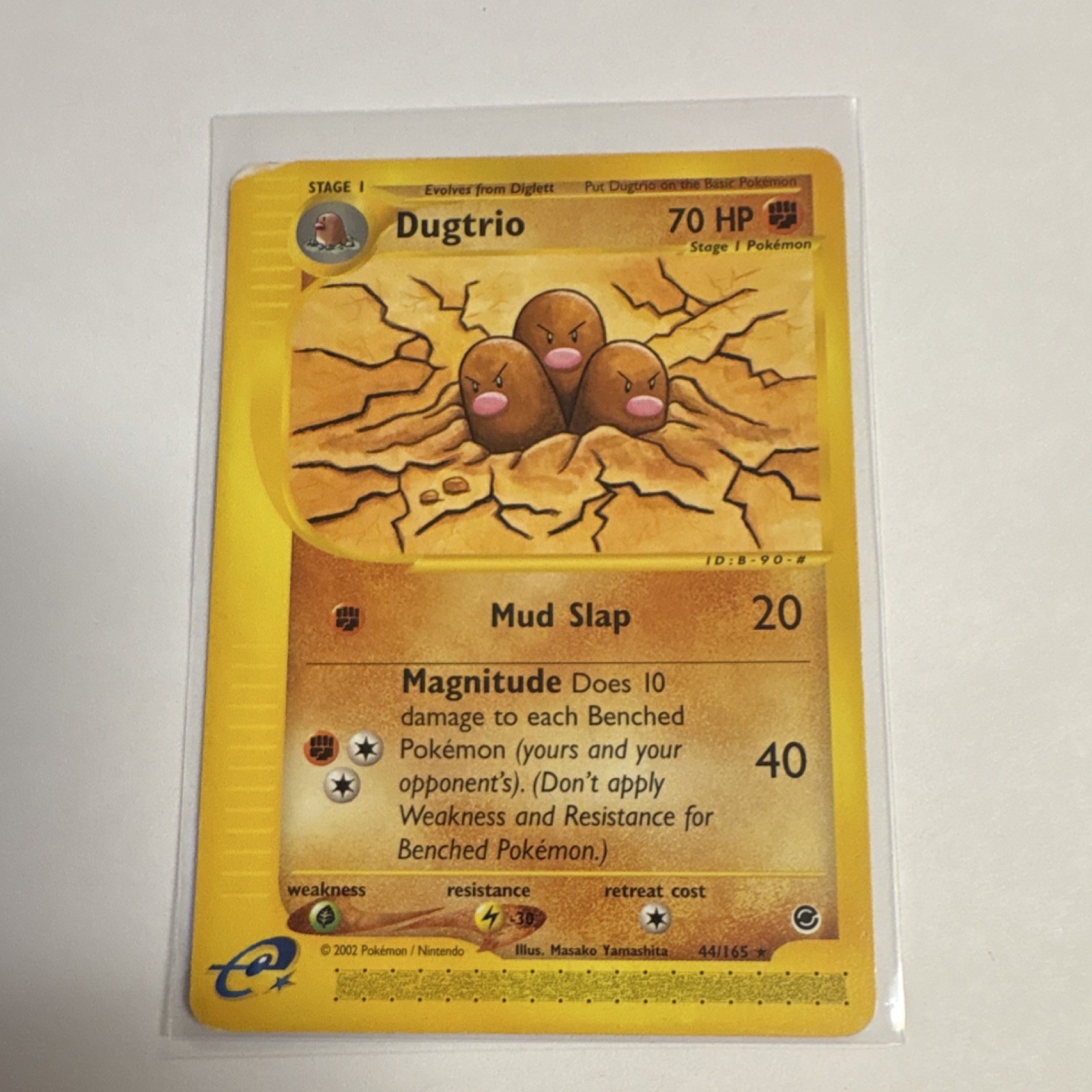 WoTC Pokémon TCG Expedition Dugtrio 44/165 Rare Regular 70HP Eng 2002 Yamashita