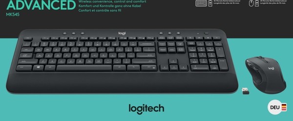 Logitech Tastatur/Maus Set MK545 Sw MäUse 920-008889 Tastatur/Maus-image
