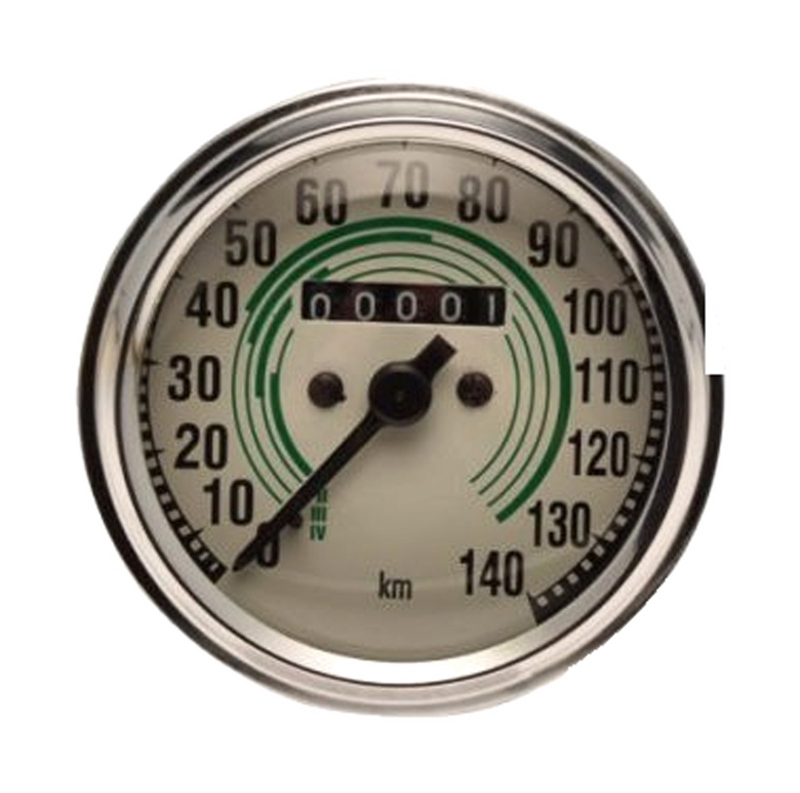 JAWA 250 350 compteur rond blanc 140 km/h pour balade moto
