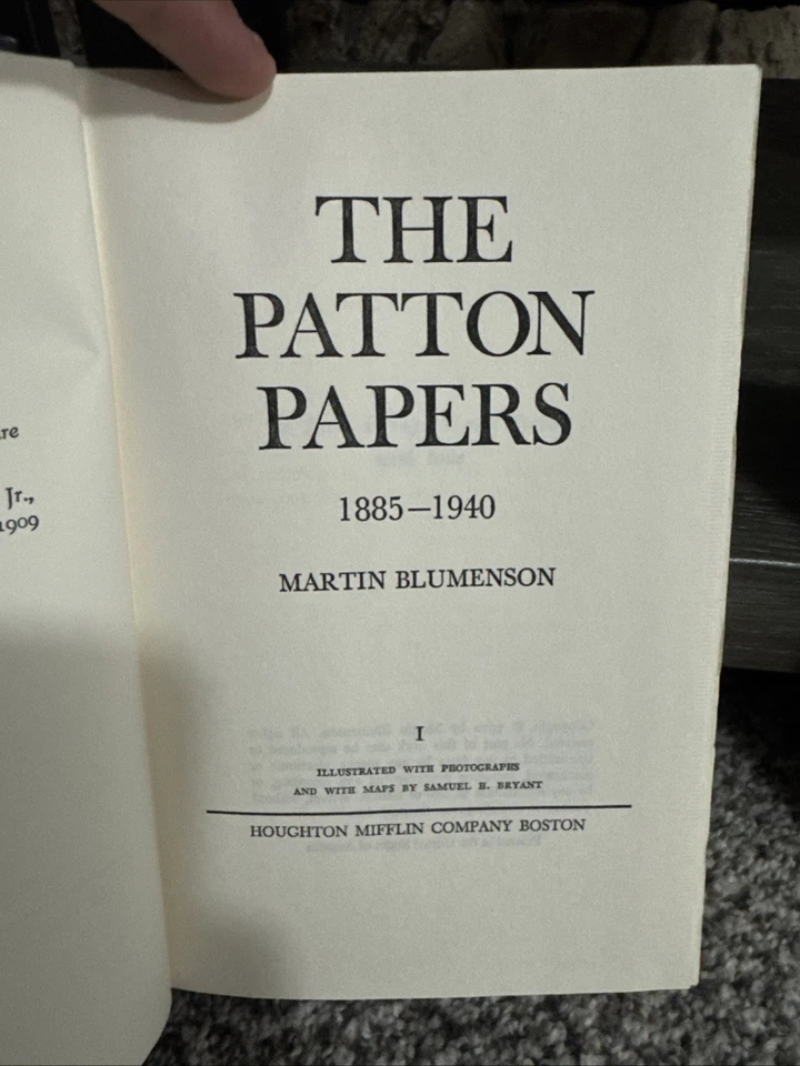 The Patton Papers 1885 - 1940 Vol 1 & 2 Set - 1972 Hardcover by Martin Blumenson Foto 4 de 4