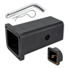 Trailer Hitch Adapter 2-12 To 2 Hitch Reducer Sleeve - Includes 58 Black