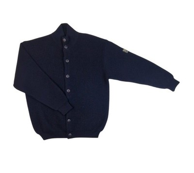 Herren Strickjacke Wollmischung Navigare blau