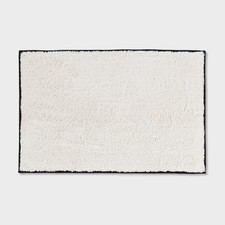 24"x36" Oversized Border Bath Rug Black/White - Threshold