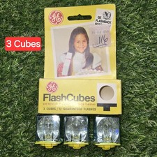 Vintage GE Flashcubes 3 Cubes / 12 Flashes 