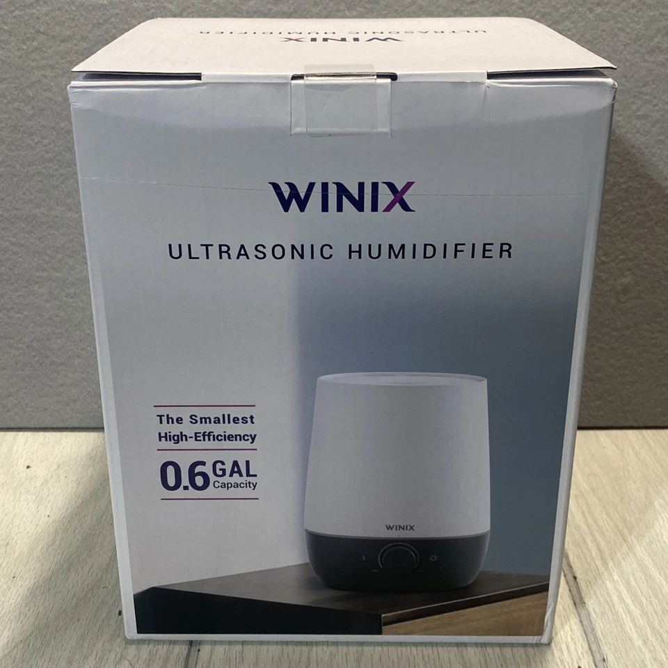 Humidificador ultrasónico Winix 0,6 galones con luz nocturna - blanco/gris oscuro Foto 3 de 4