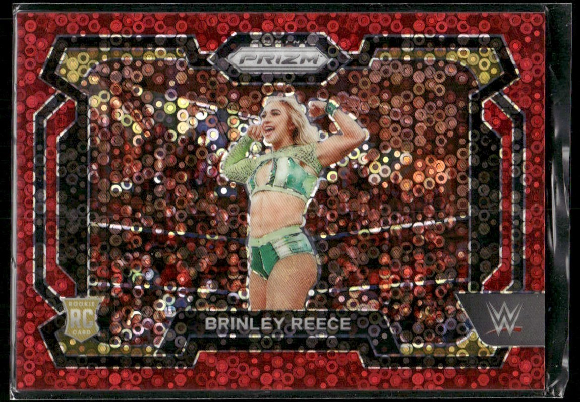2024 Prizm WWE Brinley Reece #36 Red Under Card /99 (RC)
