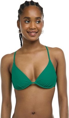 $65 Body Glove Smoothies Women's Viridian Green Underwire Bikini Top Sz Small