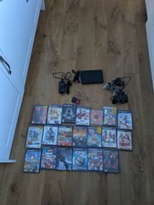 PlayStation 2 Slim Console Boxed Black Fully Tested Bundle With 20 Games 