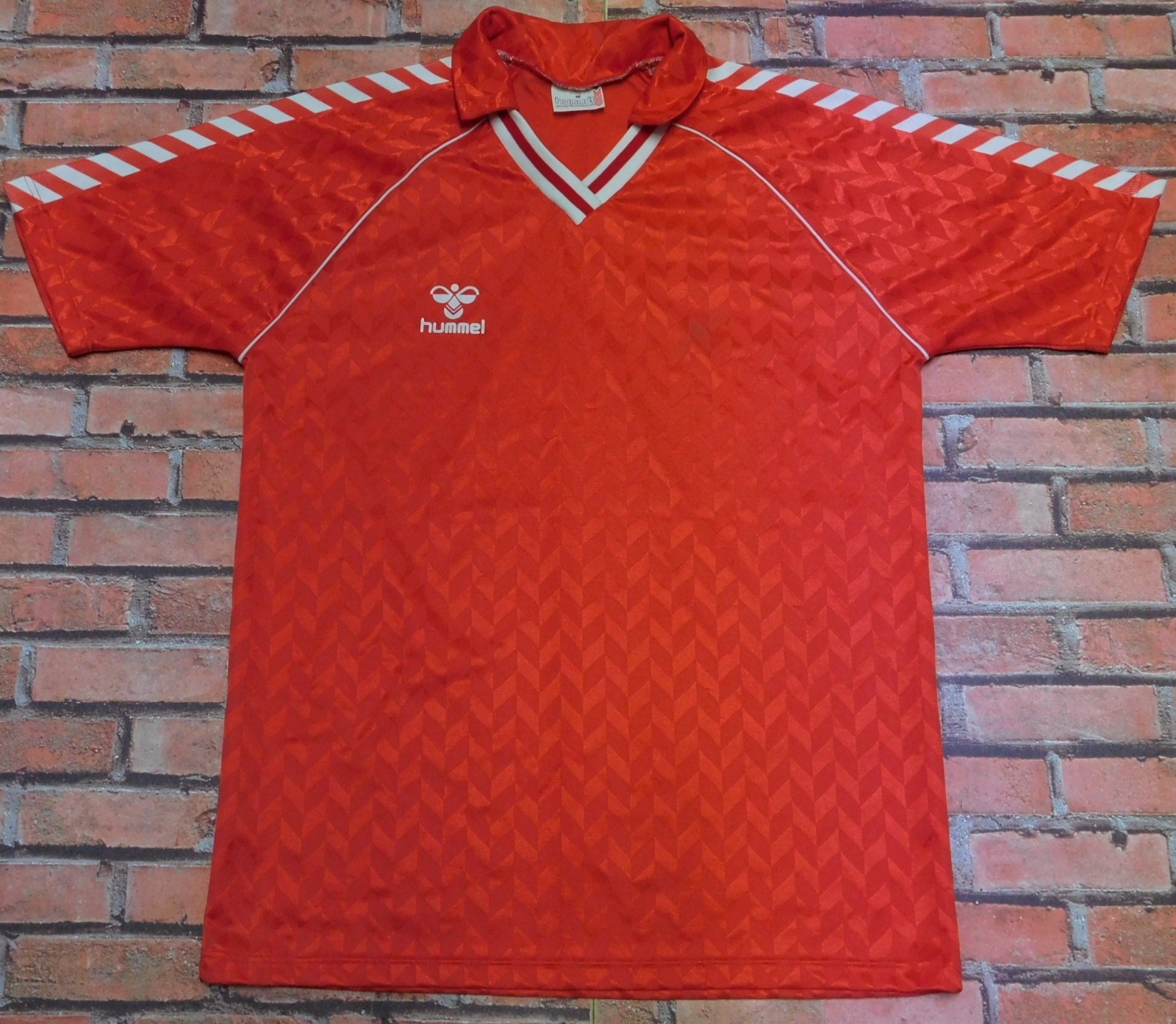 HUMMEL Soccer Jersey Shirt MAILLOT NOLEL VINTAGE Made in Denmark (670) Size M