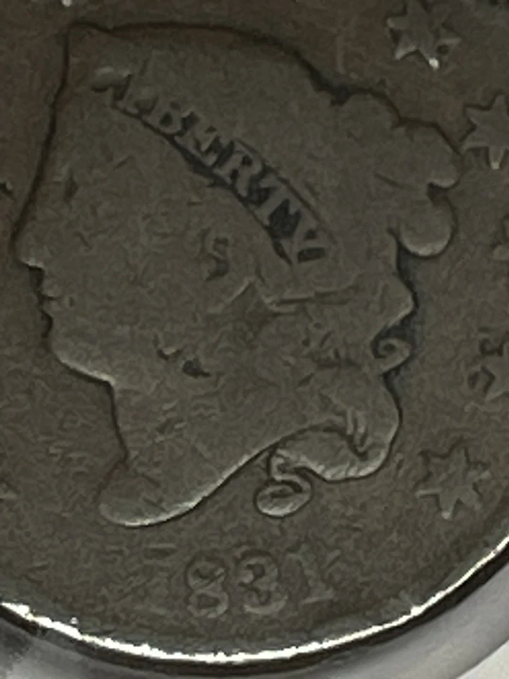 1831 BRAIDED HAIR LARGE CENT NICE Original COIN Medium Letters Free Shipping - Image 3 of 4