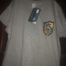 Image of HARRY POTTER HUFFLEPUFF LADIES GREY T SHIRT GLIDAN RING SPUN SIZE XL BRAND NEW!