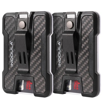 2 Pack Carbon Fiber Badge Holder/Card Holder,ID/Credit Holder with Metal Clip...