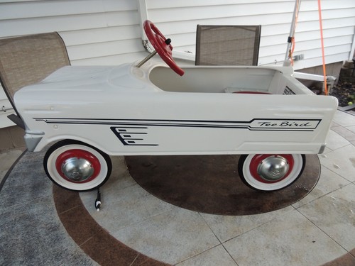 ESTATE VINTAGE ORIGINAL MURRAY TEE BIRD GREY STEEL PEDDLE CAR ,FROM A COLLECTOR