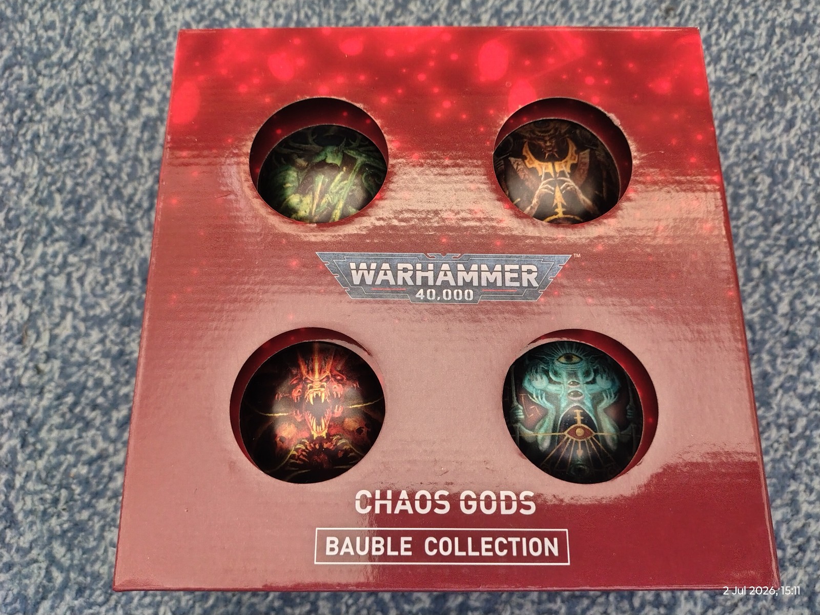 JUEGO CAJA DIOSES DEL CAOS X4 CHUCHERÍA COLECCIÓN WARHAMMER NUEVO TALLER DE JUEGOS