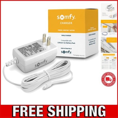 Rechargeable Charger for Somfy V2 Motorized Shades - 6ft Cable Included