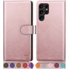 SUANPOT for Samsung Galaxy S22 Ultra 5G case with [Credit Card Holder][RFID B...