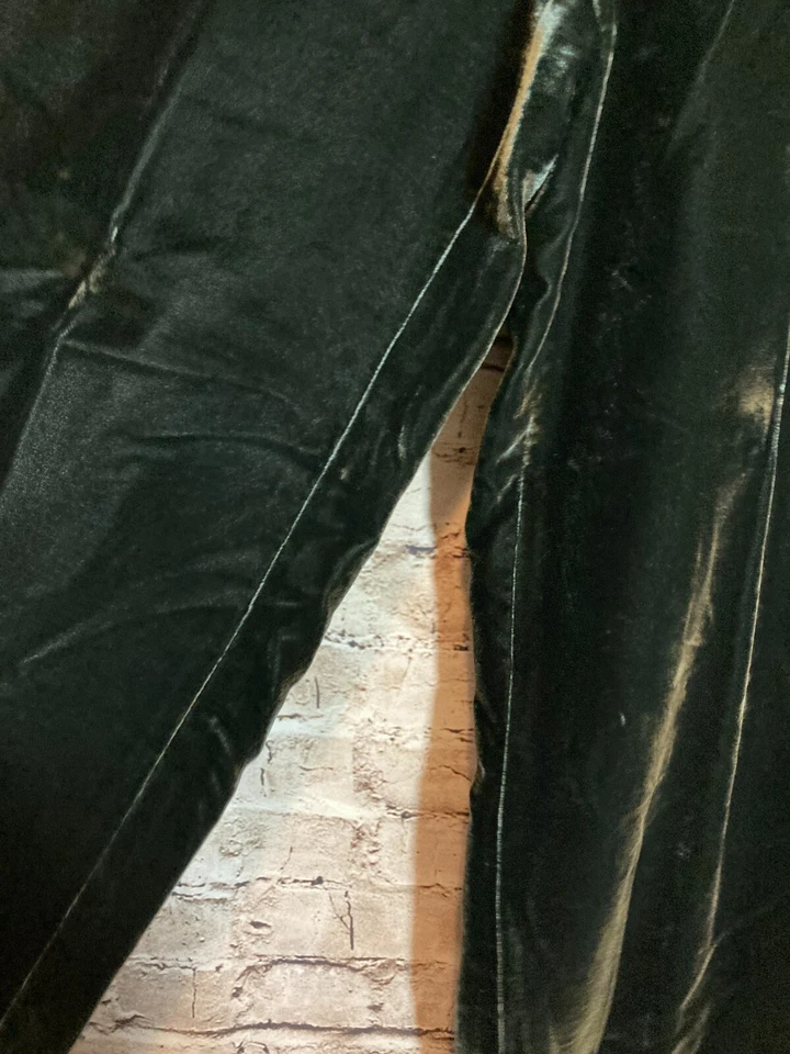 Laura Ashley Velvet Dress Pants Womens 12 Dark Forest Green Ultra Wide Leg - Image 4 of 4