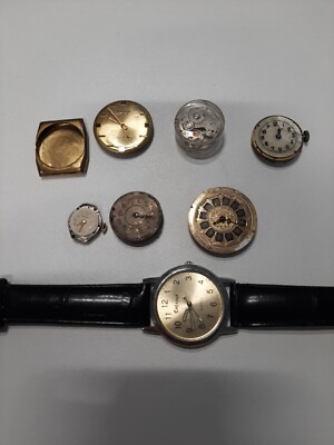 Job Lot Vintage Watch Movements BWC Rolled Gold Lucerne Topsall Sabrina Etc