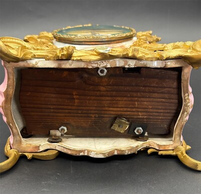 Signed Vintage Jacob Petit French Porcelain Mantel Clock – Ornate