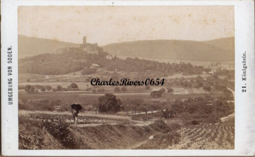 CDV KONIGSTEIN FORTRESS NEAR DRESDEN GERMANY VICTORIAN ANTIQUE PHOTO #6262 - Picture 1 of 2