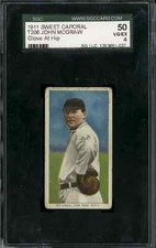 1909 T206 John McGraw Glove at Hip (Sweet Caporal) - SGC 50