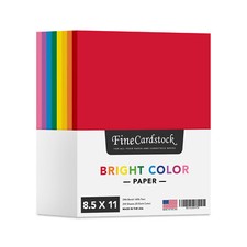 Bright Color Paper - 8 Assortment Colors 25 Each Color - 24lb - 200 Sheets