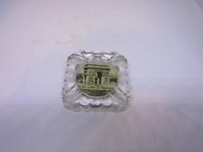 Antique souvenir glass ashtray from Paris France - L Arc de Triompne