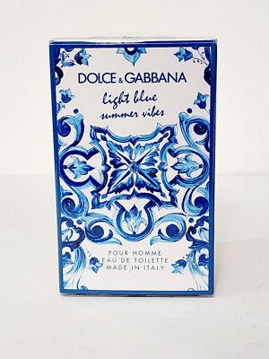 DOLCE & GABBANA LIGHT BLUE SUMMER VIBES 2.5OZ EDT SPRAY FOR MEN