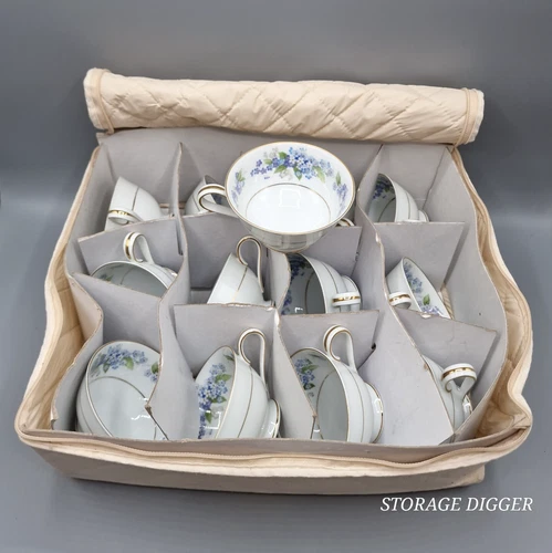 Vintage Noritake Japan Ramona 5203 Tea Coffee Cups Floral Gold Trim Lot of 13