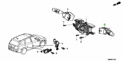 Honda OEM 35255-SNA-J01 Headlight Turn Signal Switch Genuine & New