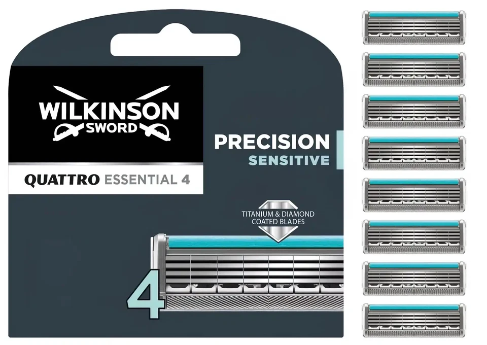 Wilkinson Sword Quattro Essential 4 Precision Sensitive Rasierklingen OVP 8 16