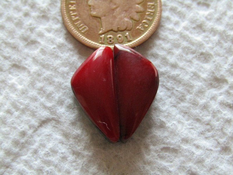 2 Bloody Basin Jasper Cab 8 carat hand cut red black matrix cabochon block 