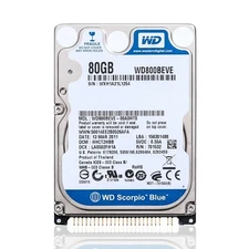 Western Digital 80GB WD800BEVE 5400RPM PATA IDE 2.5" Laptop HDD Hard Disk Drive