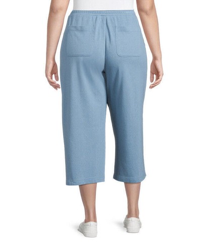 Terra & Sky Women's Plus Size Pull-On Knit Capris, Pockets, 0X - 4X - Picture 10 of 36