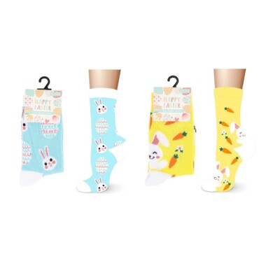 Ostersocken Mädchen Socken 2er Pack Hase & Eier
