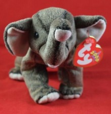 TY Beanie Baby Trumpet The Elephant With Tag Retired  DOB: February 11th, 2000