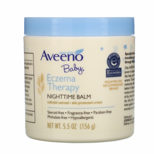 aveeno baby eczema care nighttime balm