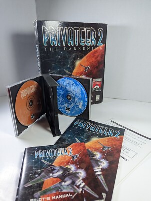 Privateer 2: The Darkening 1996 Big Box Vintage PC CD-ROM (RARE, OPEN BOX!)