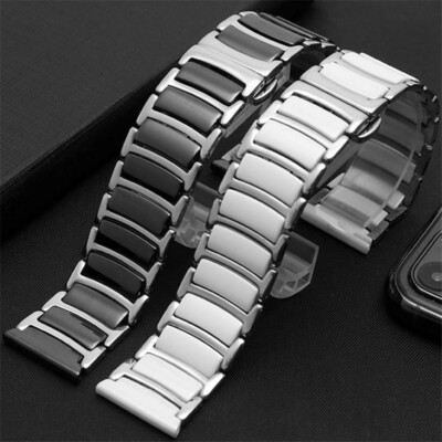 Edelstahl & Keramik Armband für Samsung Galaxy Watch 3 4 5 6 7 FE 40/44/43/47mm