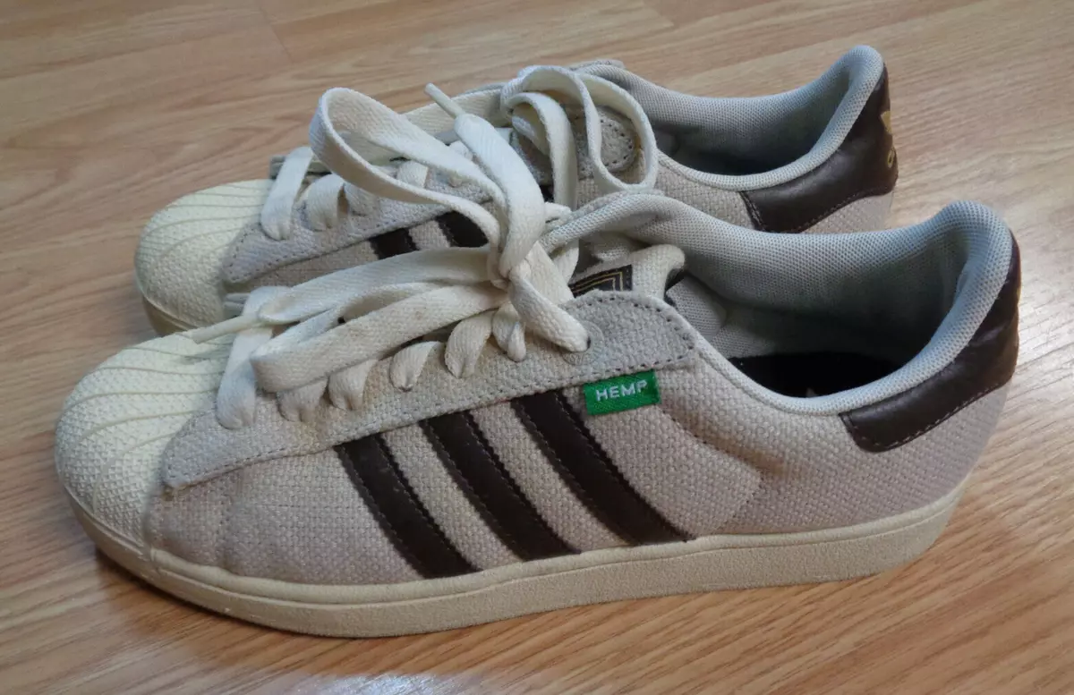 magia Velas Abrumar Adidas HEMP Original Superstar Shoes Men Size 8.5 US Skateboard Soccer  trefoil 8 | eBay